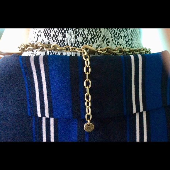 LOFT STATEMENT NECKLACE Blue Beads/Rhinestones - Picture 3 of 3